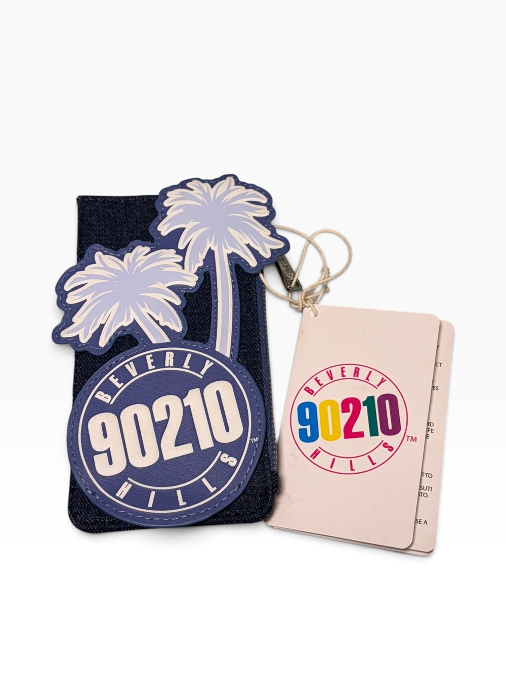 Loungefly Paramount 90210 Large Card Holder Card Case Wallet Denim Palm Trees
